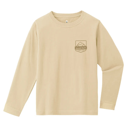mont-bell: Cotton Long Sleeve T Kid's Peak Logo 140-160