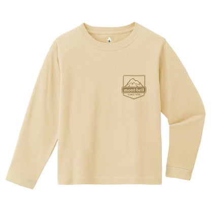 mont-bell: Cotton Long Sleeve T Kid's Peak Logo 100-130