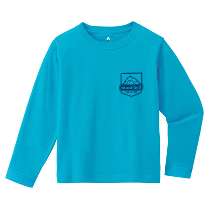 mont-bell: Cotton Long Sleeve T Kid's Peak Logo 100-130