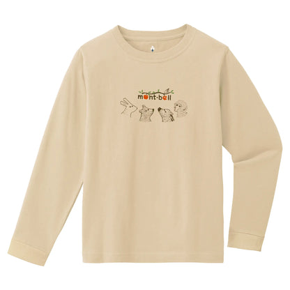 mont-bell: Cotton Long Sleeve T Kid's Forest Animals 140-160
