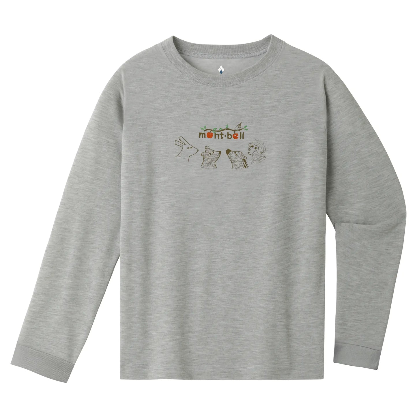 mont-bell: Cotton Long Sleeve T Kid's Forest Animals 140-160