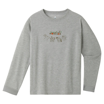 mont-bell: Cotton Long Sleeve T Kid's Forest Animals 140-160