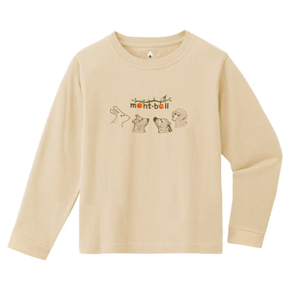 mont-bell: Cotton Long Sleeve T Kid's Forest Animals 100-130