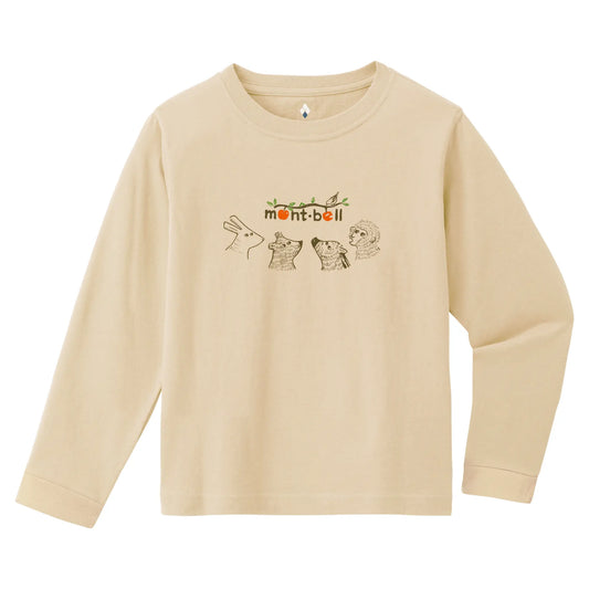 mont-bell: Cotton Long Sleeve T Kid's Forest Animals 100-130