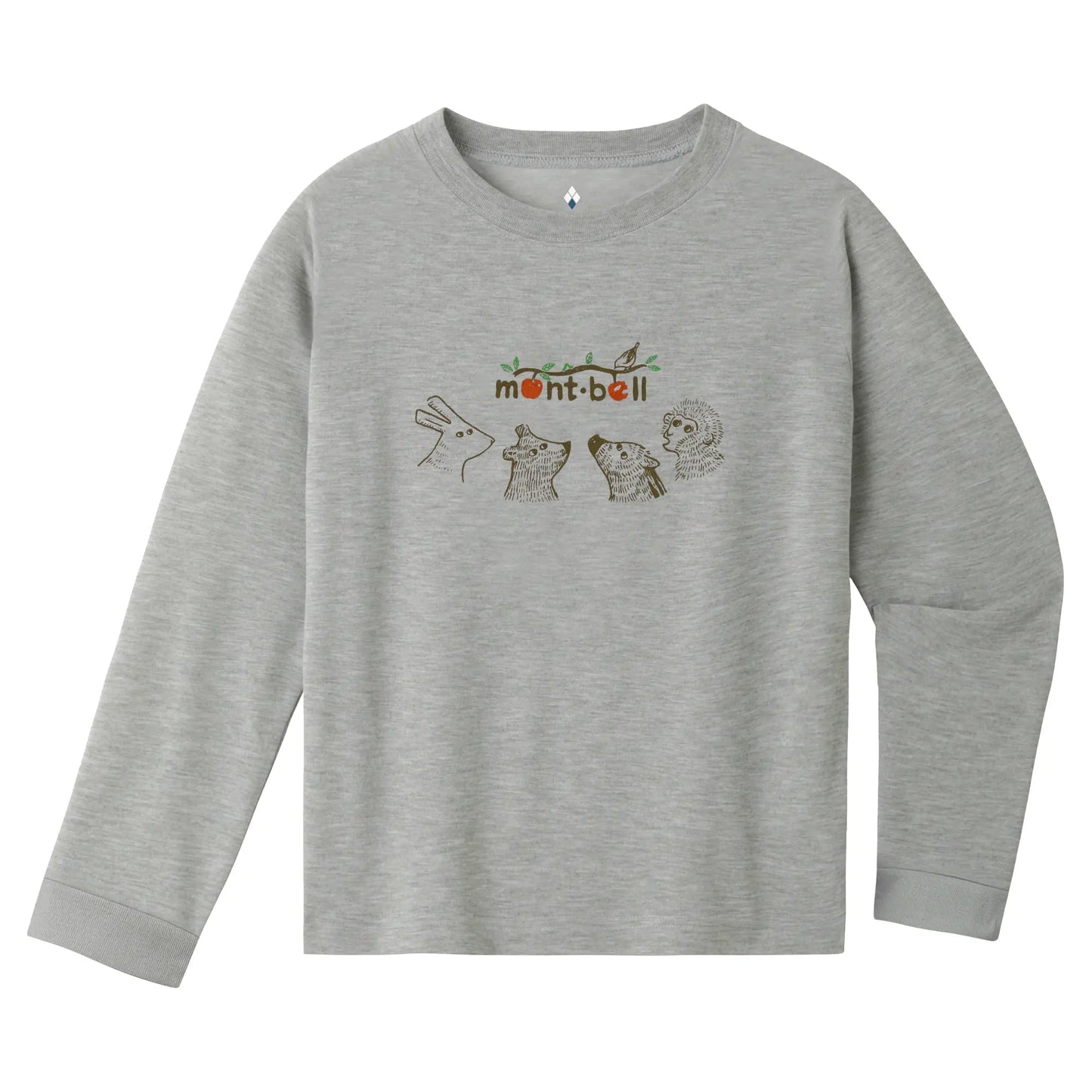mont-bell: Cotton Long Sleeve T Kid's Forest Animals 100-130