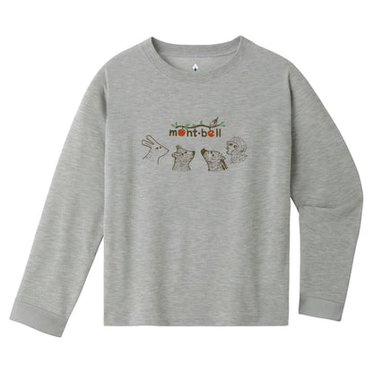 mont-bell: Cotton Long Sleeve T Kid's Forest Animals 100-130
