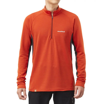 mont-bell: Merino Wool Plus Action Zip Neck Men's (US Size 美版尺寸)