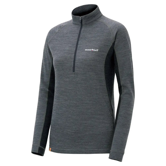 mont-bell: Merino Wool Plus Action Zip Neck Women's (US Size 美版尺寸)