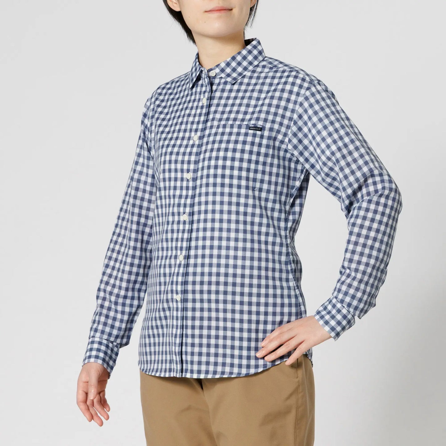 mont-bell: Wickron Light Single Pocket Long Sleeve Shirt Women's (US Size 美版尺寸)