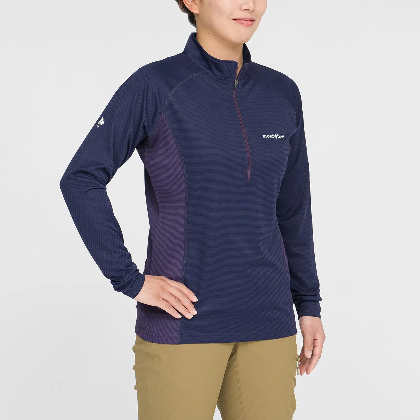 mont-bell: Cool Long Sleeve Zip Shirt Women's (US Size 美版尺寸)