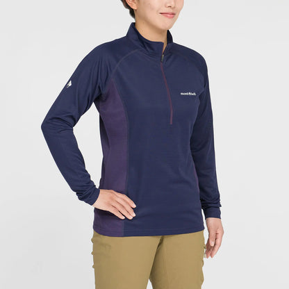 mont-bell: Cool Long Sleeve Zip Shirt Women's (US Size 美版尺寸)