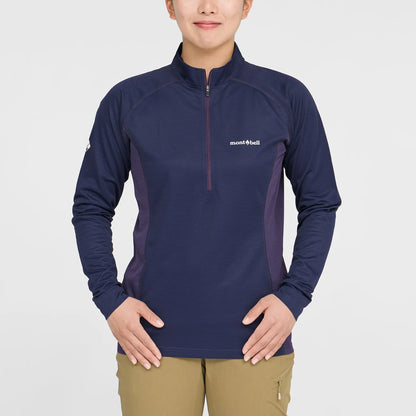 mont-bell: Cool Long Sleeve Zip Shirt Women's (US Size 美版尺寸)