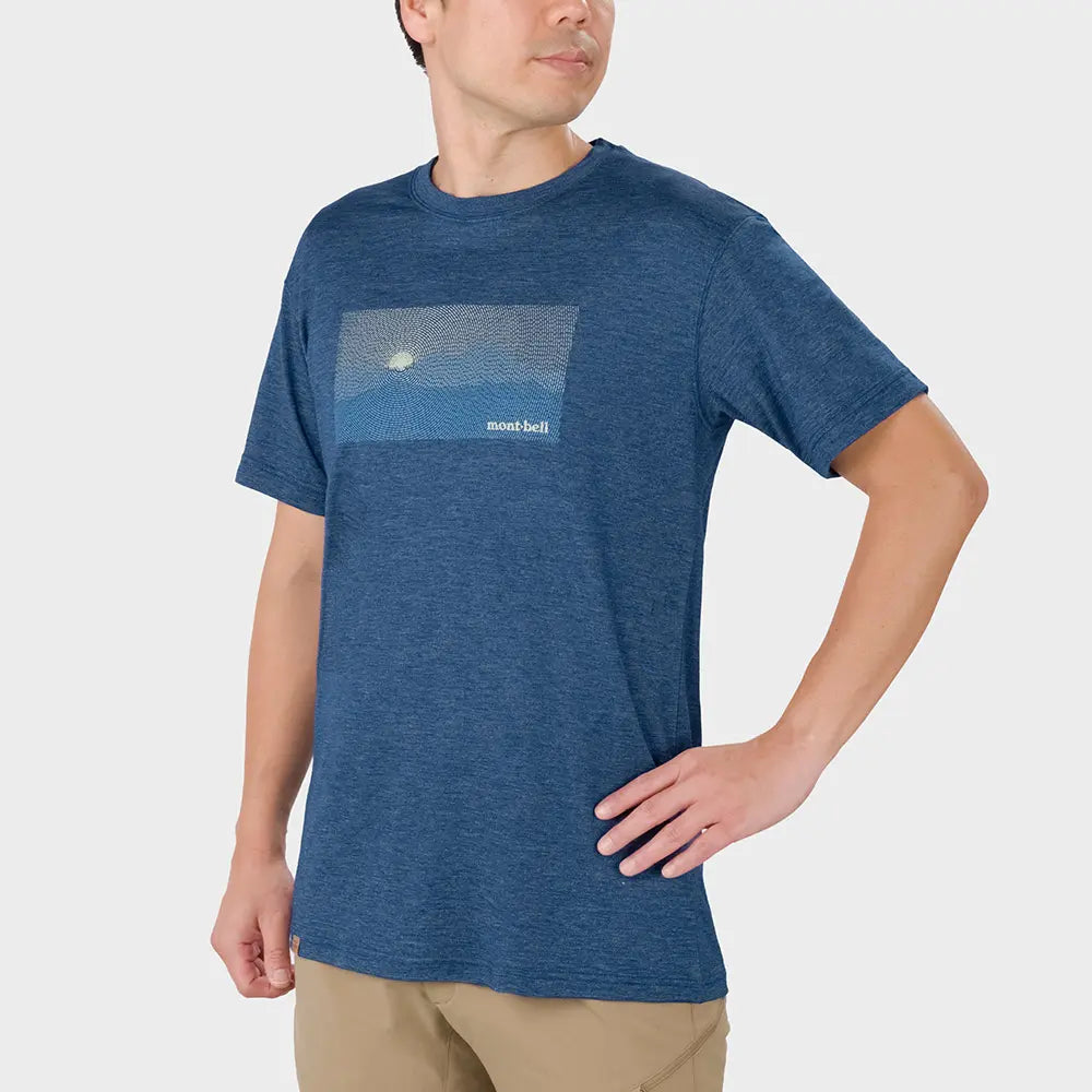 mont-bell: Merino Wool Plus Light T Men's Mountain Sunrise (US Size 美版尺寸)