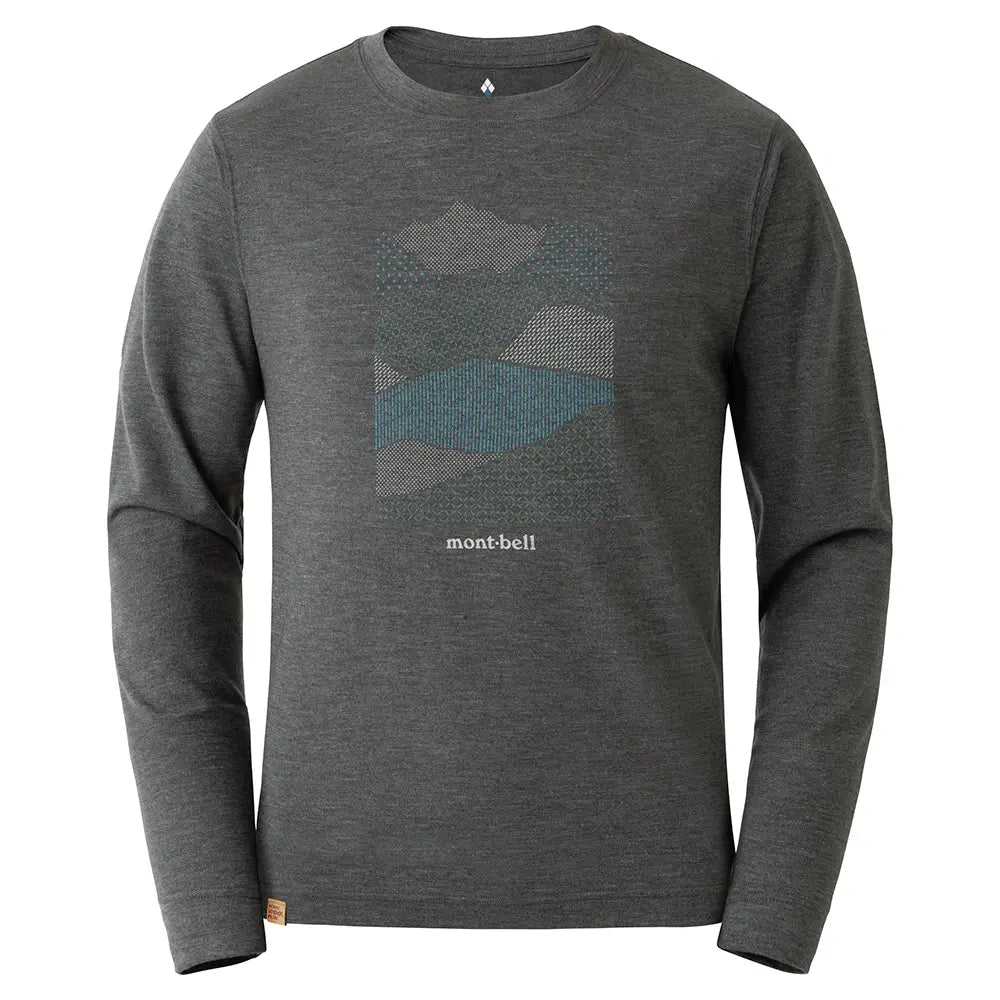mont-bell: Merino Wool Plus Light T Men's Mountain Collage (US Size 美版尺寸)