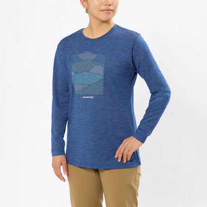 mont-bell: Merino Wool Plus Light T Women's Mountain Collage (US Size 美版尺寸)