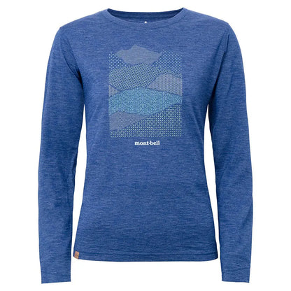mont-bell: Merino Wool Plus Light T Women's Mountain Collage (US Size 美版尺寸)