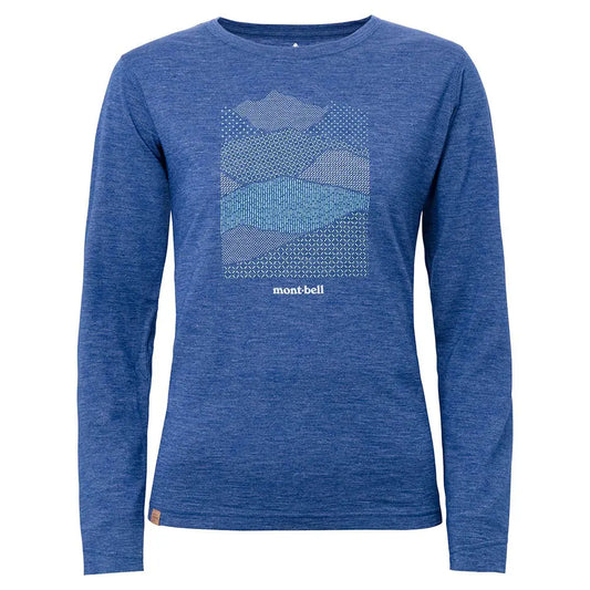 mont-bell: Merino Wool Plus Light T Women's Mountain Collage (US Size 美版尺寸)