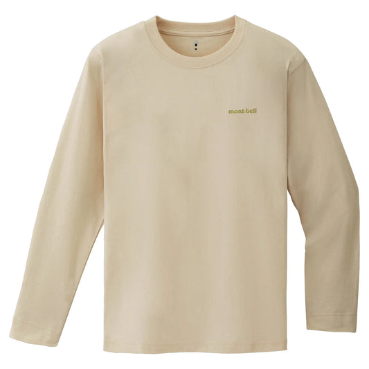 mont-bell: Pear Skin Cotton Long Sleeve T Road to the Mountains (US Size 美版尺寸)
