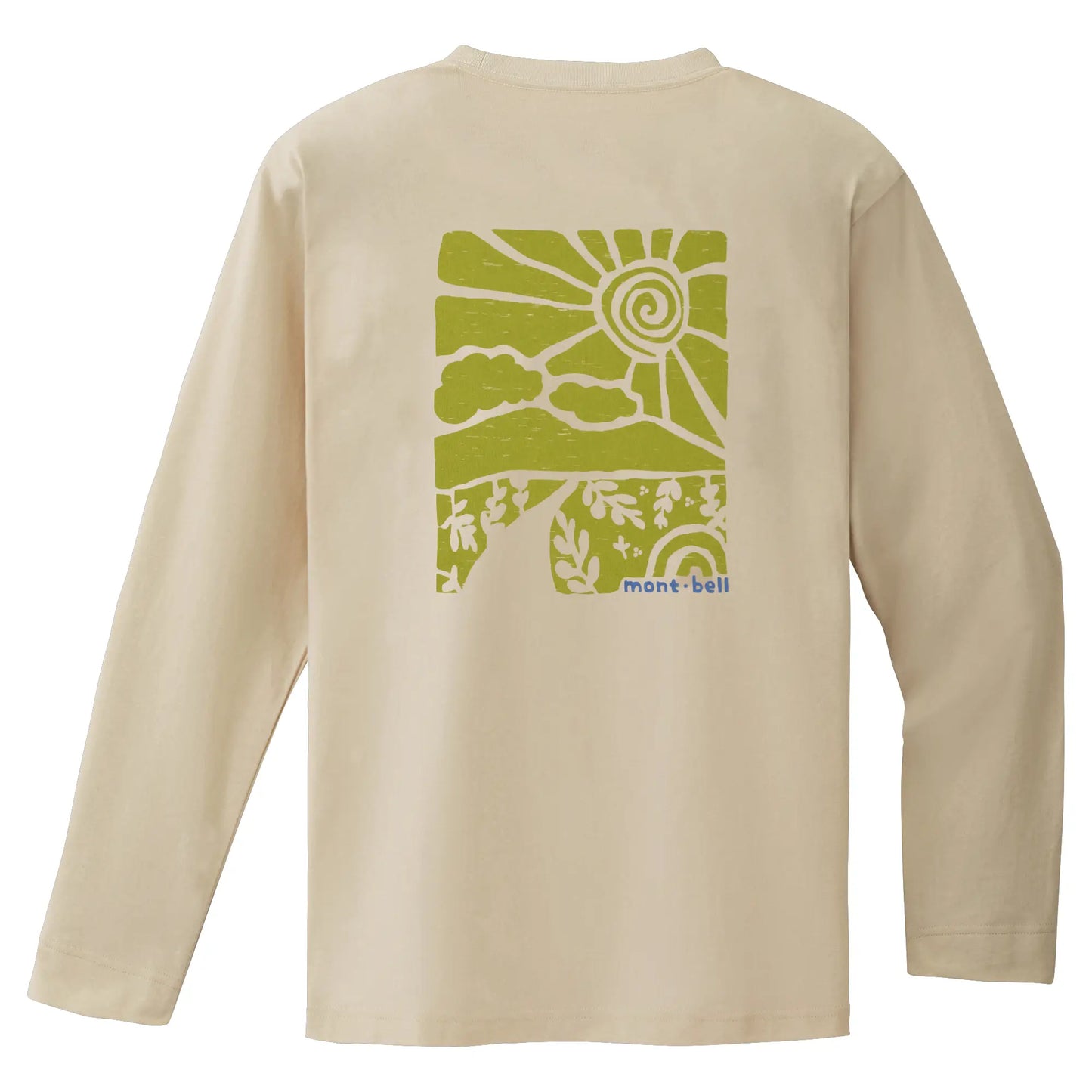 mont-bell: Pear Skin Cotton Long Sleeve T Road to the Mountains (US Size 美版尺寸)