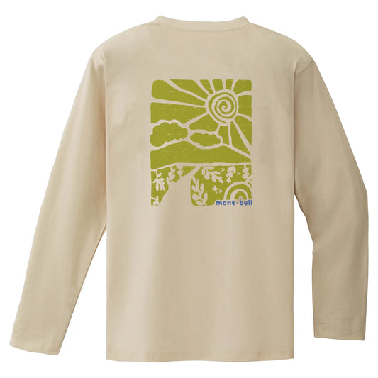 mont-bell: Pear Skin Cotton Long Sleeve T Road to the Mountains (US Size 美版尺寸)