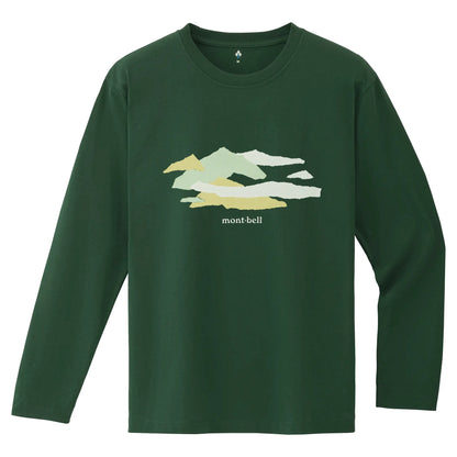 mont-bell: Pear Skin Cotton Long Sleeve T Mountains (US Size 美版尺寸)