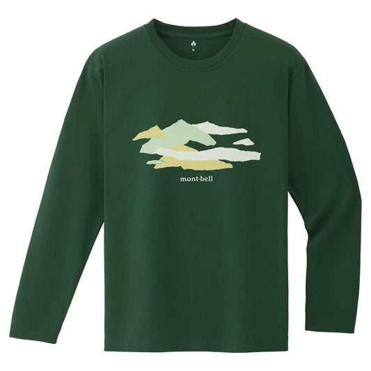 mont-bell: Pear Skin Cotton Long Sleeve T Mountains (US Size 美版尺寸)