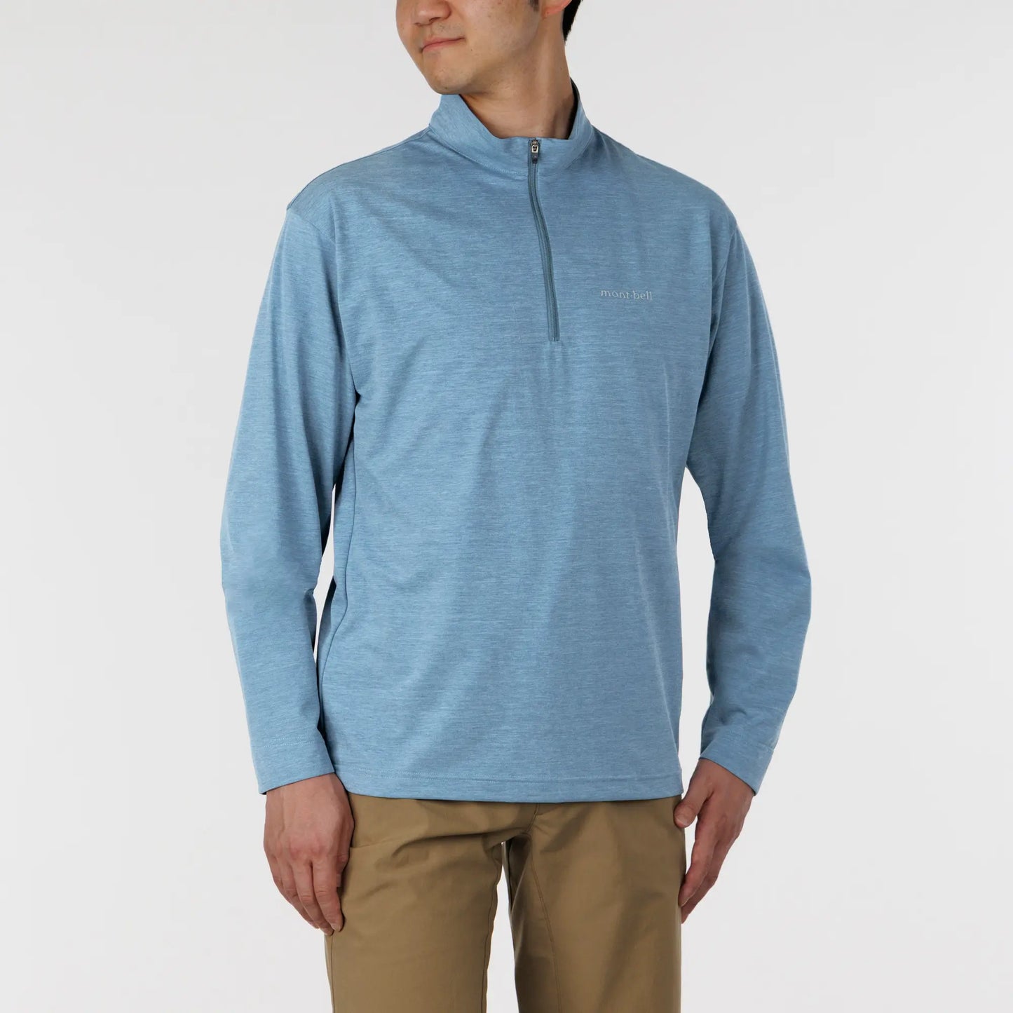 mont-bell: Wickron UV-TECT Long Sleeve Zip Shirt Men's (US Size 美版尺寸)