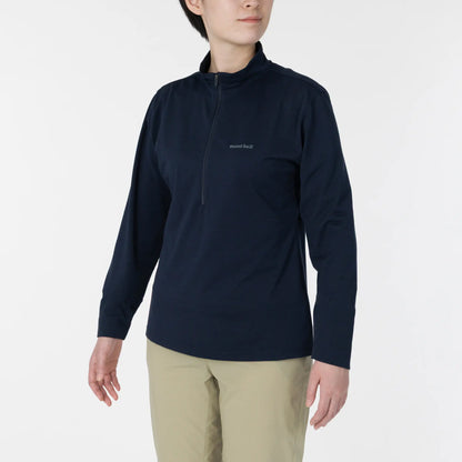mont-bell: Wickron UV-TECT Long Sleeve Zip Shirt Women's (US Size 美版尺寸)
