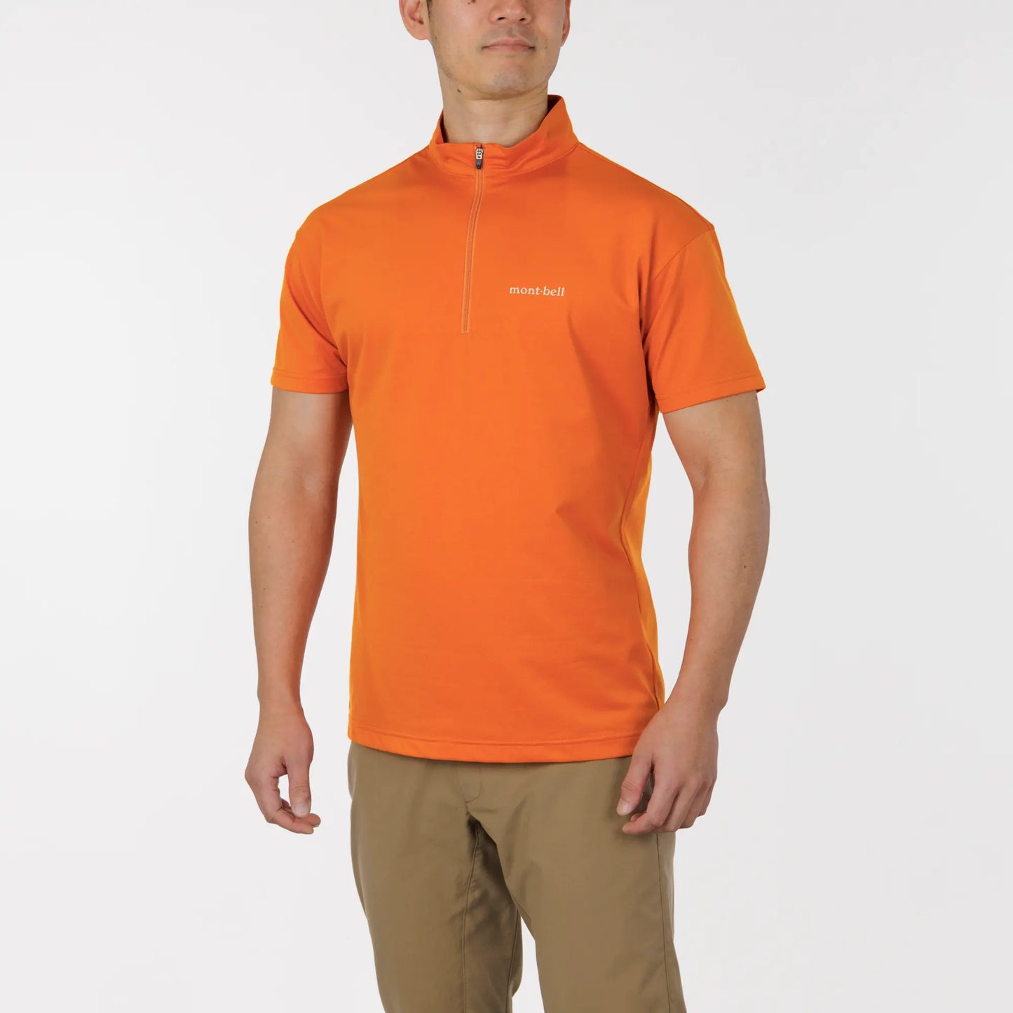 mont-bell: Wickron UV-TECT Short Sleeve Zip Shirt Men's (US Size 美版尺寸)