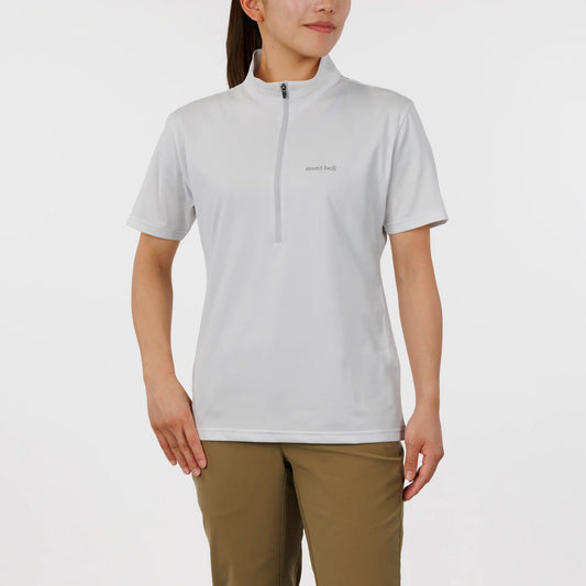 mont-bell: Wickron UV-TECT Short Sleeve Zip Shirt Women's (US Size 美版尺寸)