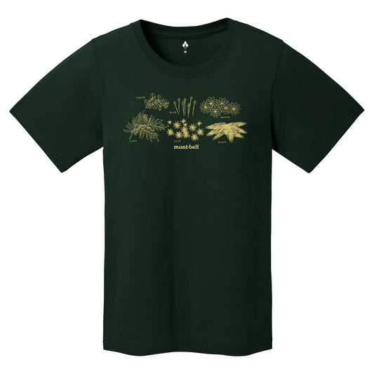 mont-bell: Pear Skin Cotton T Women's Moss (US Size 美版尺寸)