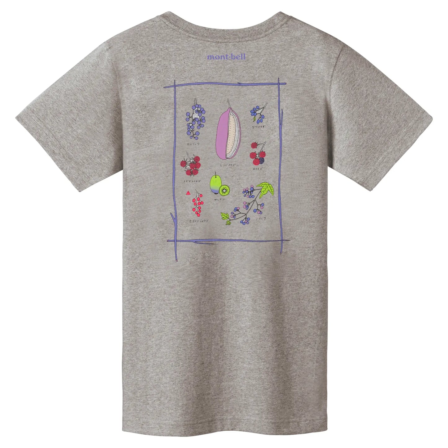 mont-bell: Pear Skin Cotton T Women's Wild Fruits of Japan (US Size 美版尺寸)