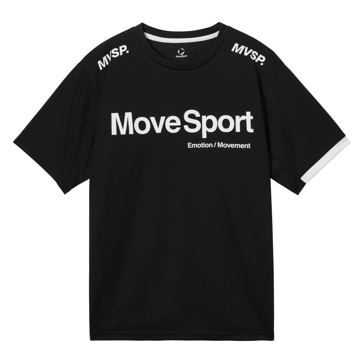 MOVESPORT DESCENTE T恤 短袖 圓領 網店限定 吸汗快乾 彈性 運動訓練 MOVESPORT男裝－Blue