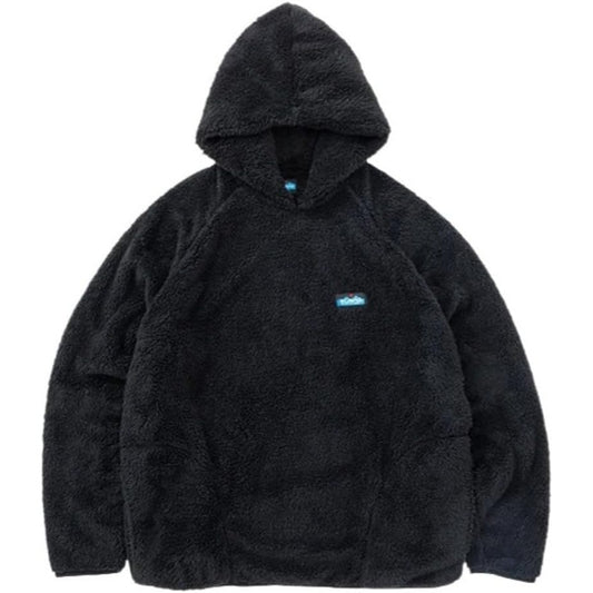 KAVU 長毛絨連帽衛衣 黑色