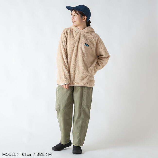 KAVU 長毛絨連帽衛衣 黑色 細節/展示