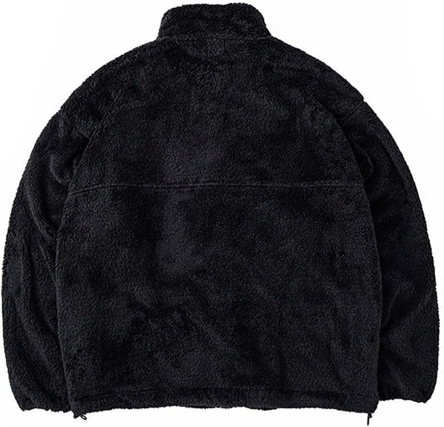 KAVU 長毛絨企領外套 黑色 細節/展示
