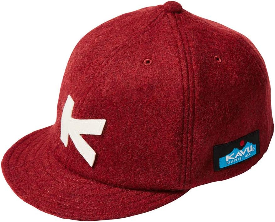 KAVU 羊毛棒球帽 酒紅色